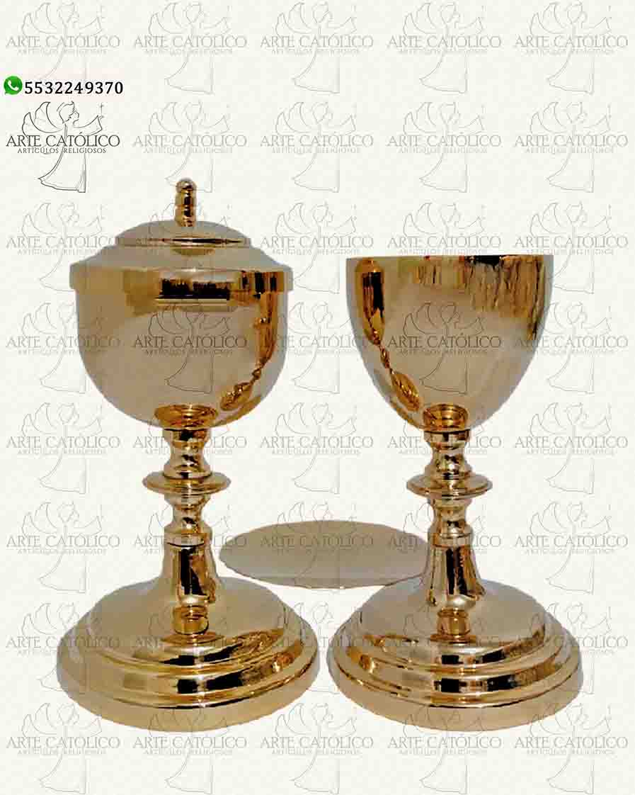 Copón, Cáliz y Patena_Chico 2_ArteCatólicoMx_Artículos-Religiosos_