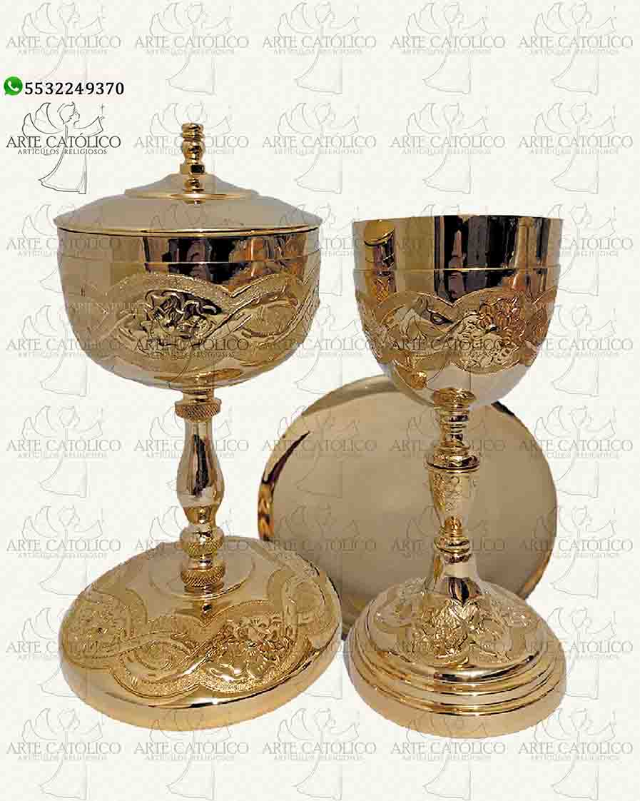 Copón, Cáliz y Patena_Grande 1_ArteCatólicoMx_Artículos-Religiosos_
