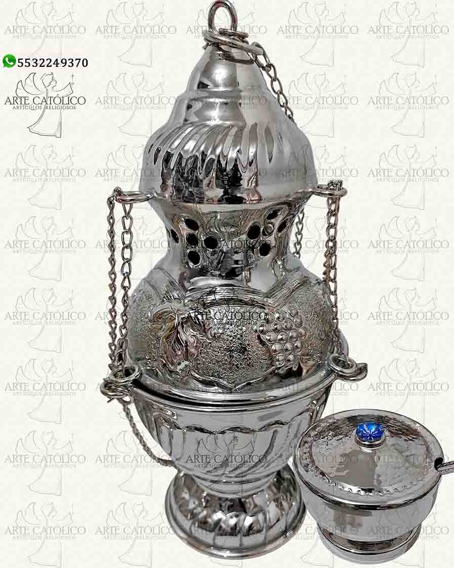 Incensario y naveta_ArteCatólicoMx_Artículos-Religiosos_2